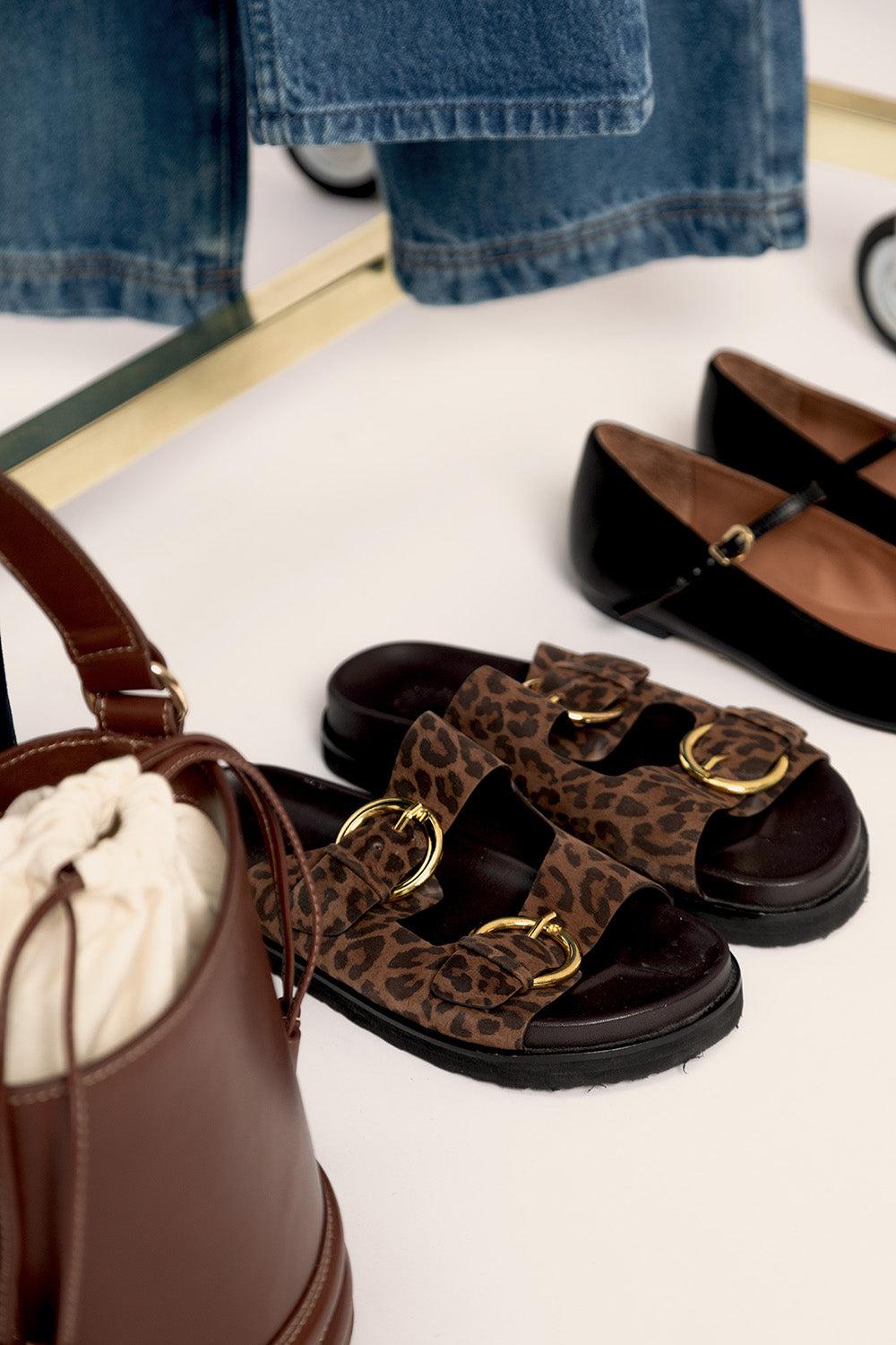 Des Petit Hauts Sandales Liviu Leopard