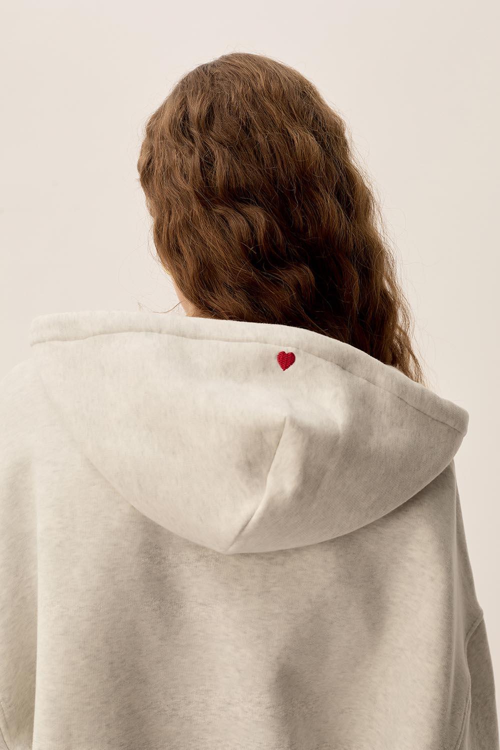 Des Petit Hauts Sweat à Capuche Henria Gris Chine