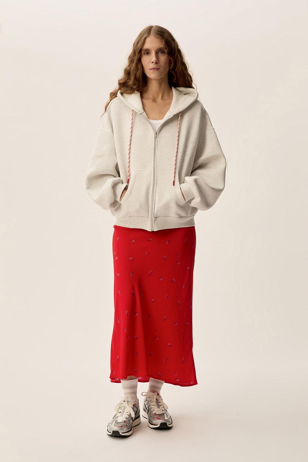 Des Petit Hauts Sweat à Capuche Henria Gris Chine