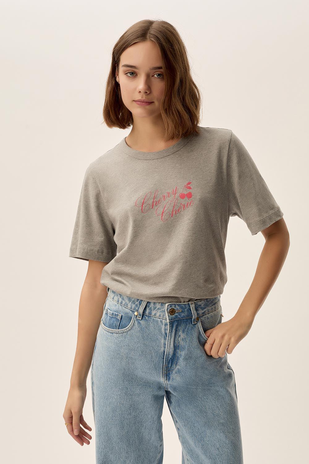 Des Petit Hauts Tee-shirt Faya Gris Chine