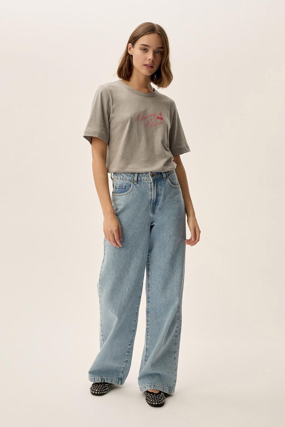 Des Petit Hauts Tee-shirt Faya Gris Chine