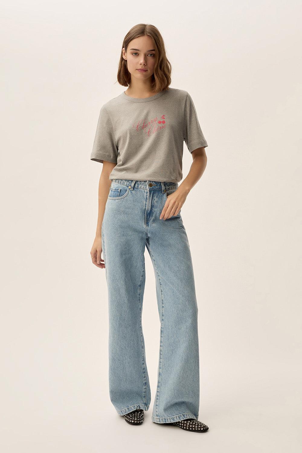 des petit hauts Tee-shirt Faya Gris Chine