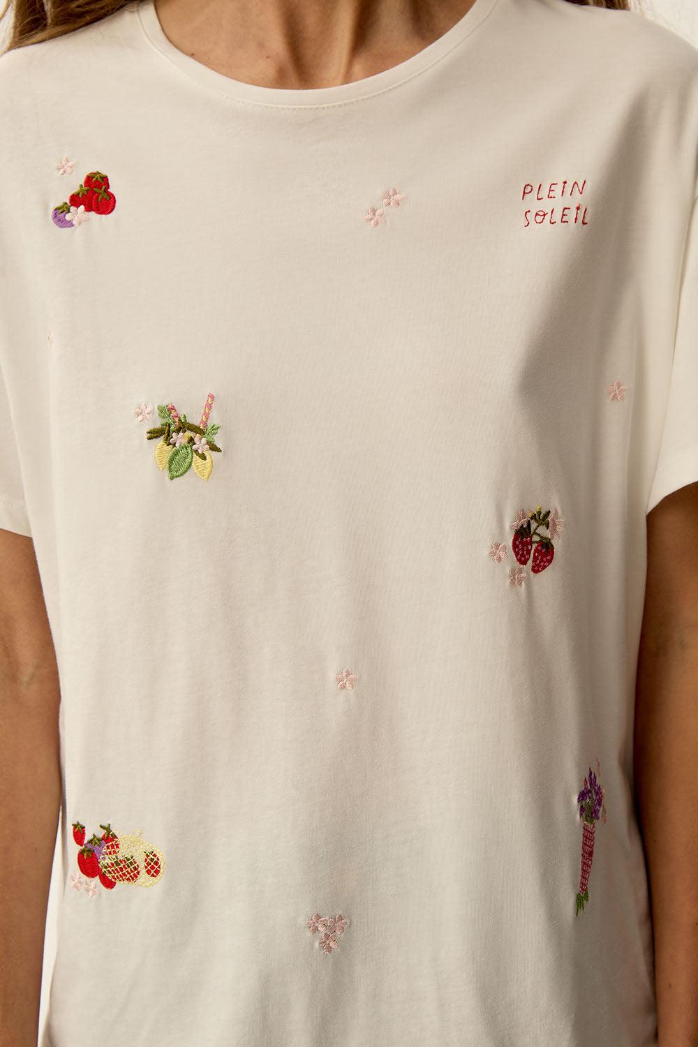 Des Petit Hauts Tee-shirt Gamos Ecru