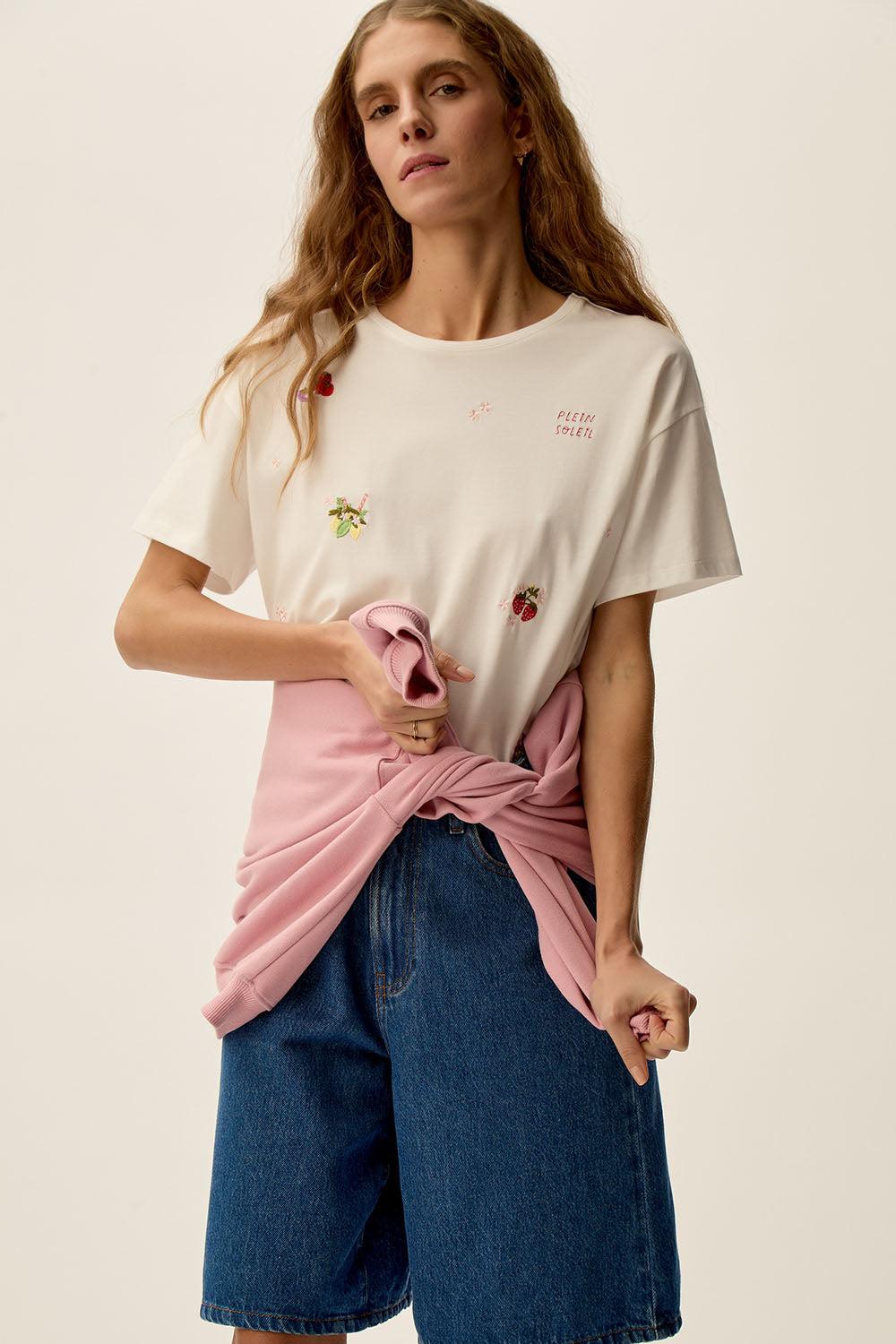 des petit hauts Tee-shirt Gamos Ecru