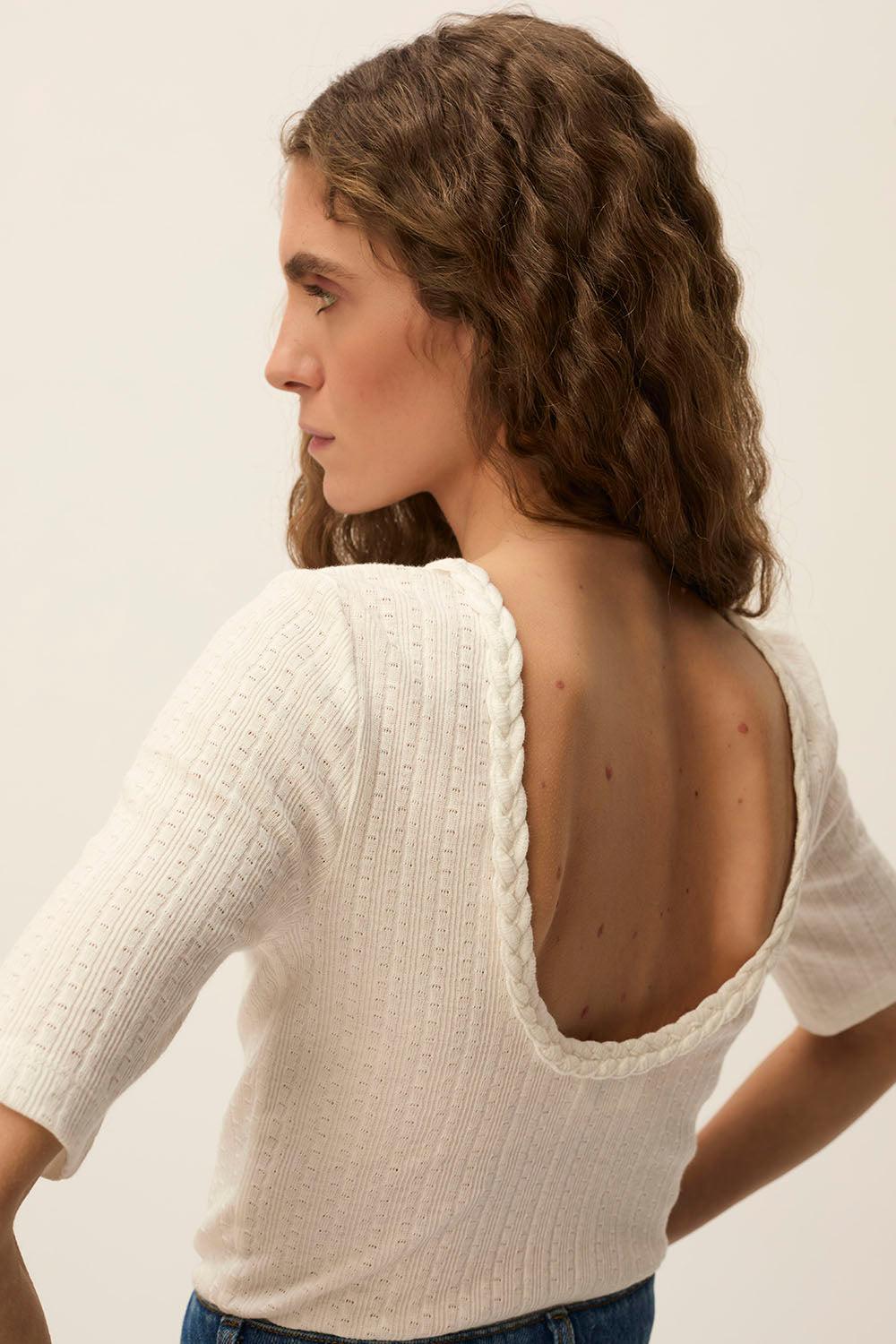 Des Petit Hauts Tee-shirt Grizelda Ecru