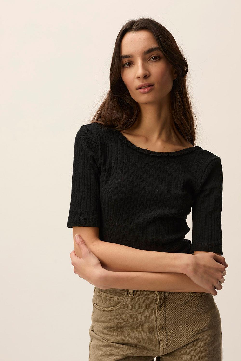 Des Petit Hauts Tee-shirt Grizelda Noir