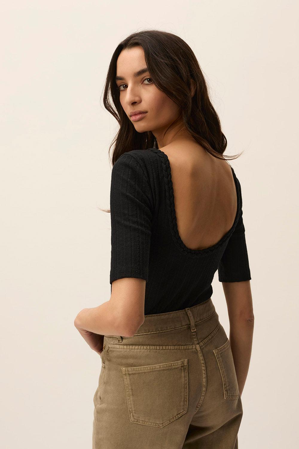 des petit hauts Tee-shirt Grizelda Noir