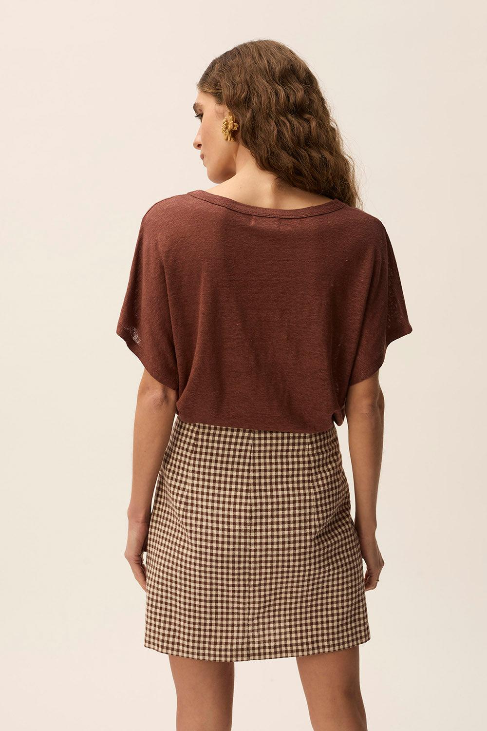 Des Petit Hauts Tee-shirt Hanami Cacao