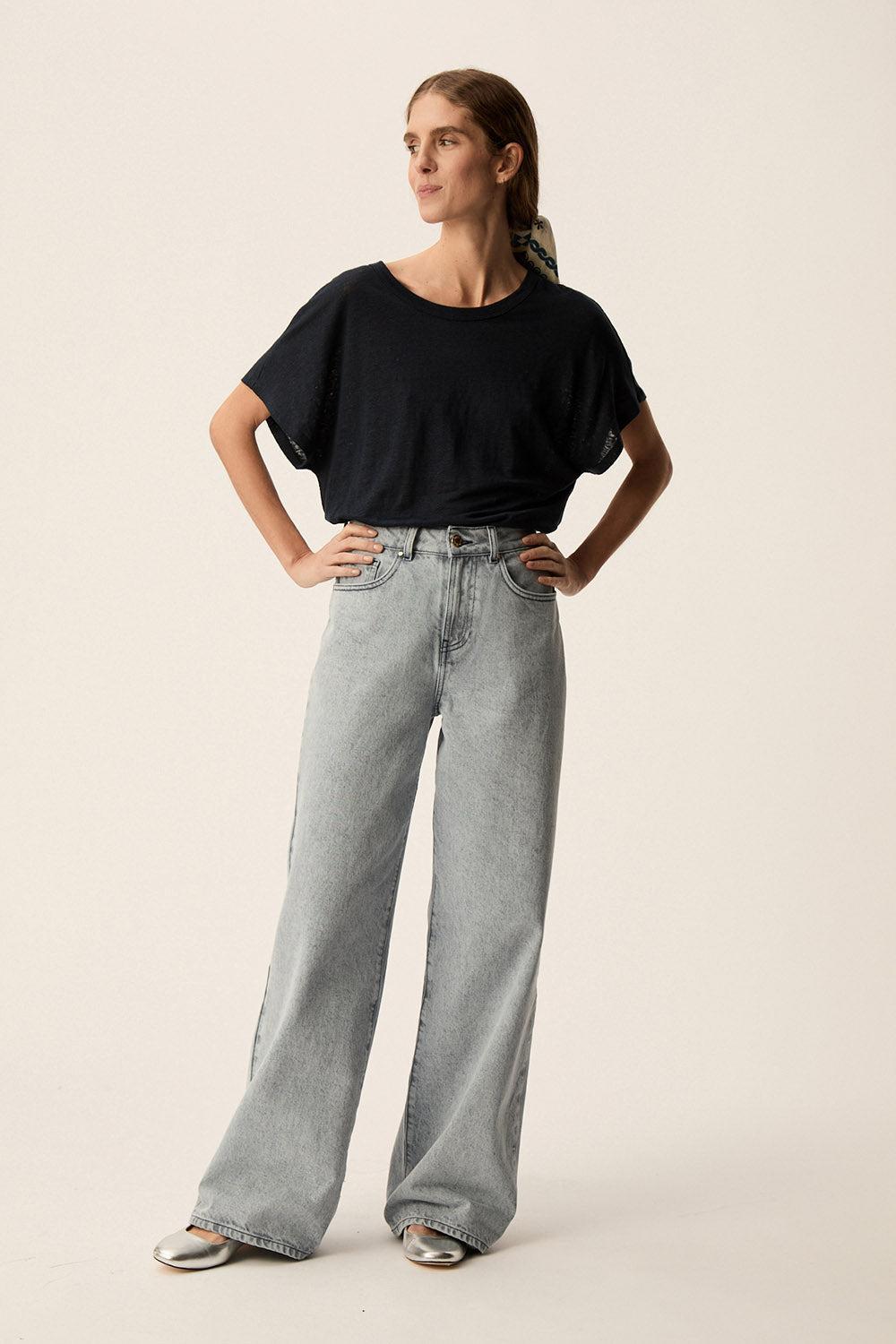 Des Petit Hauts Tee-shirt Hanami Marine
