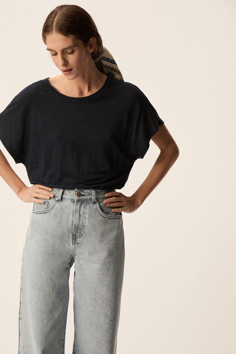 des petit hauts Tee-shirt Hanami Marine