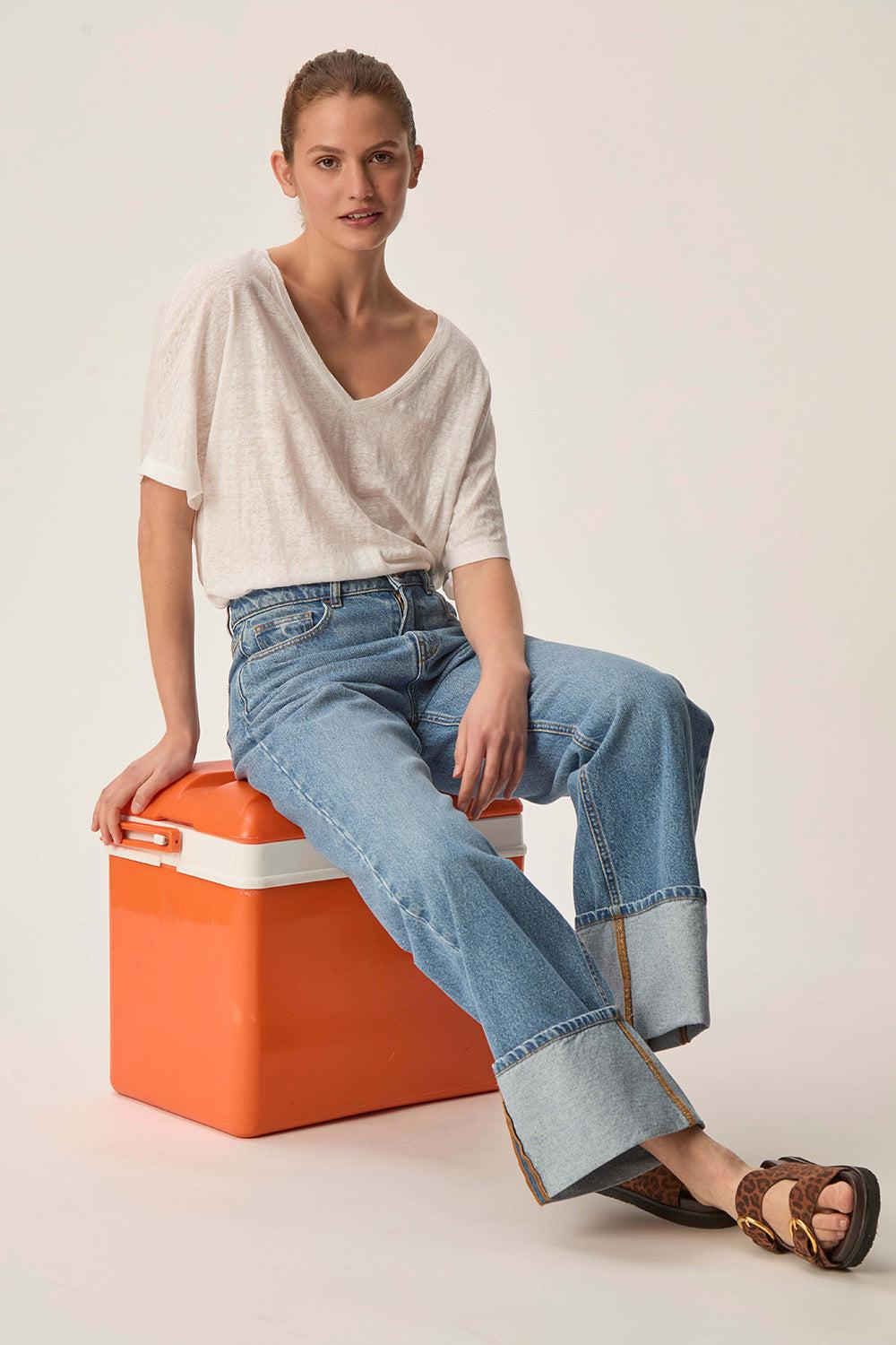 Des Petit Hauts Tee-shirt Hanina Ecru