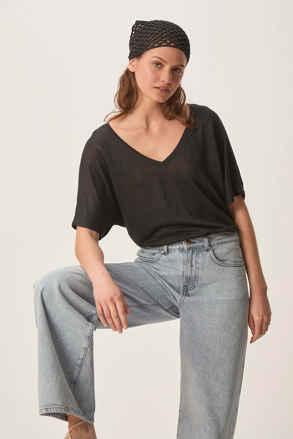 des petit hauts Tee-shirt Hanina Noir