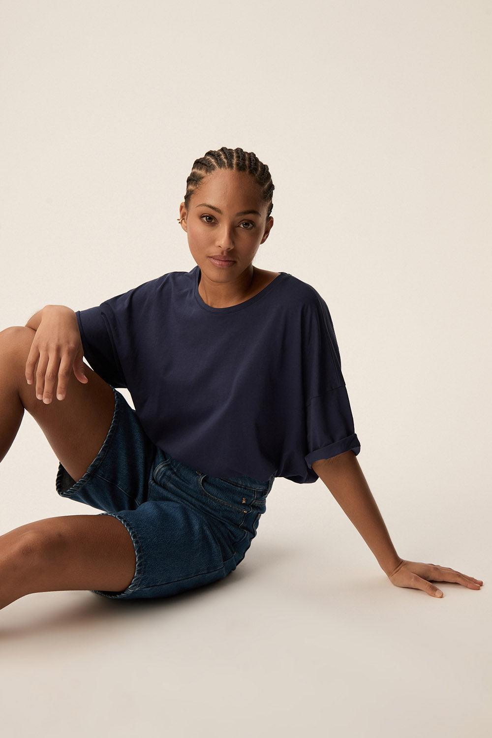 des petit hauts Tee-shirt Haricia Indigo