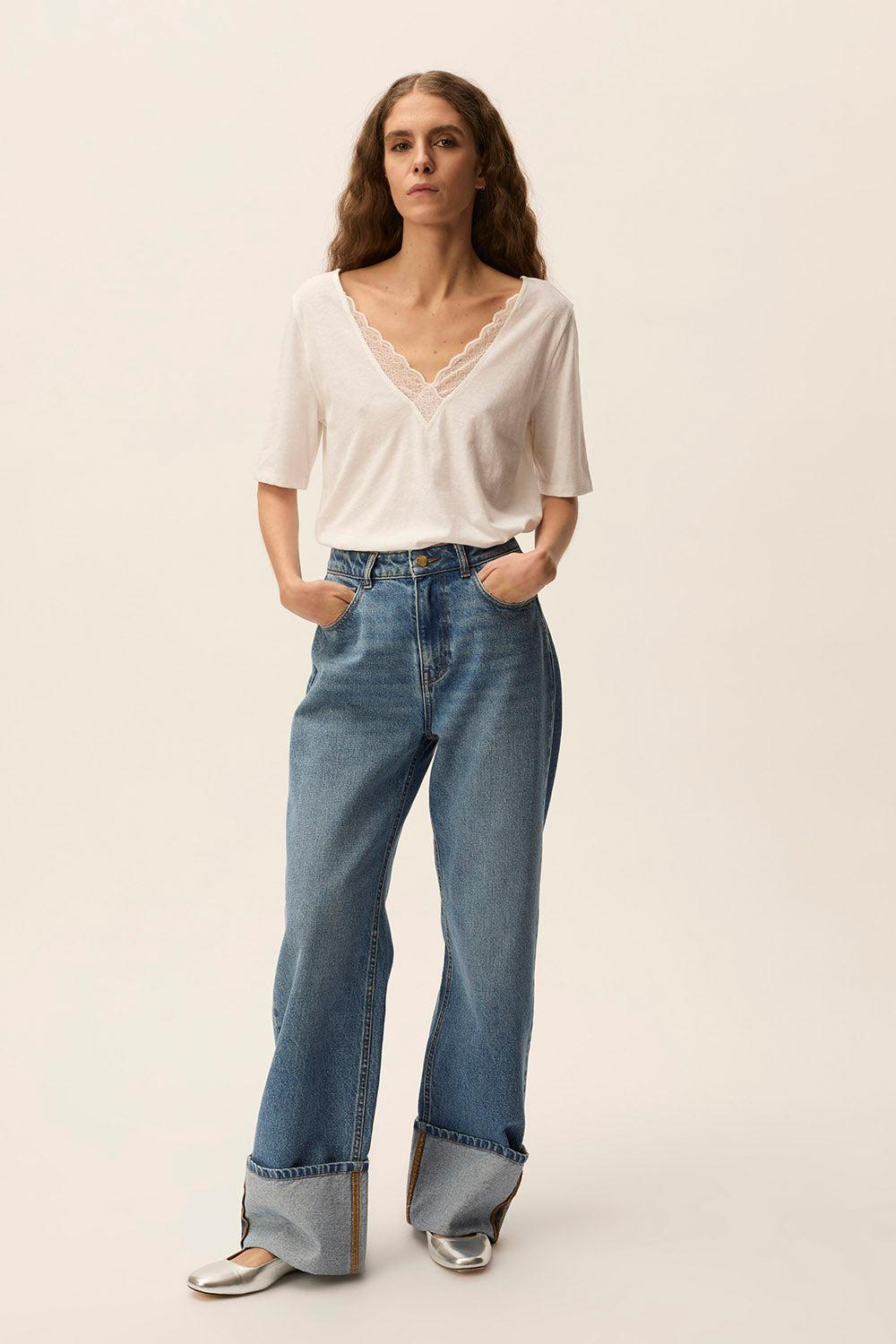 des petit hauts Tee-shirt Helza Ecru