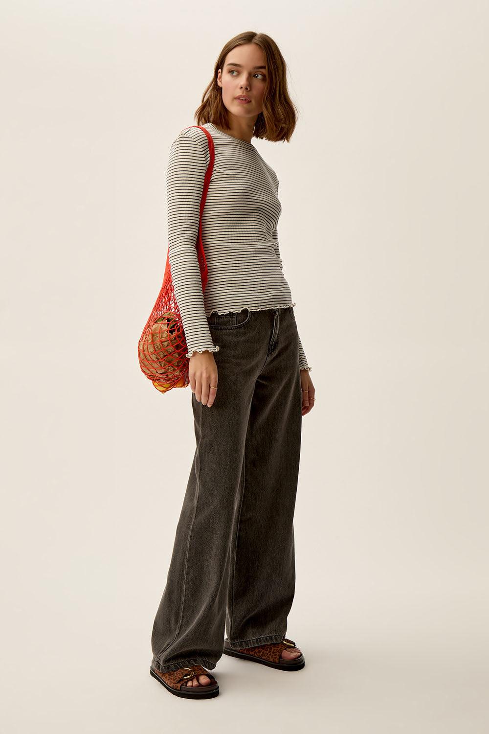 des petit hauts Tee-shirt Ingrid Marine/Creme