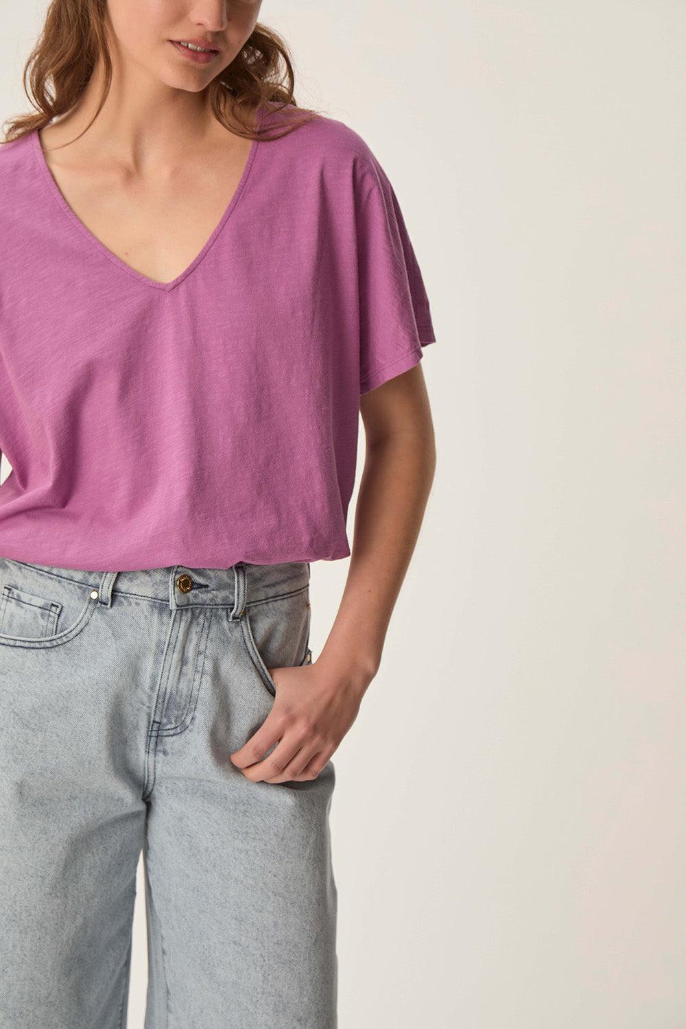 Des Petit Hauts Tee-shirt Zaeline Lavande