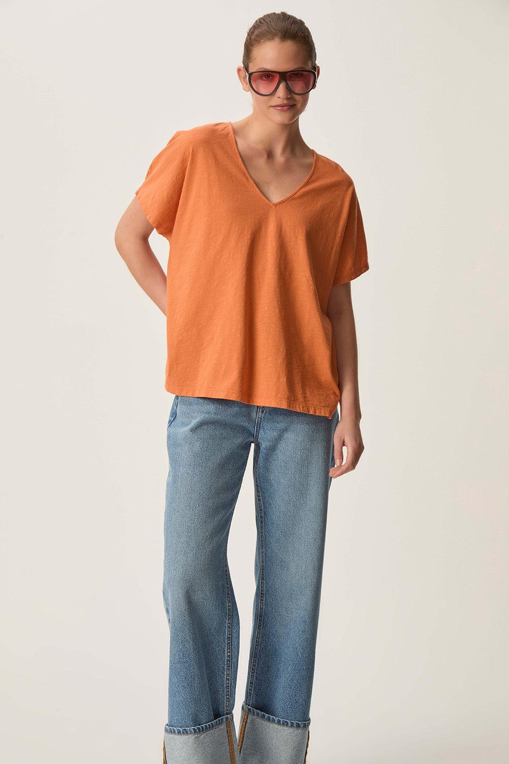 Des Petit Hauts Tee-shirt Zaeline Papaye