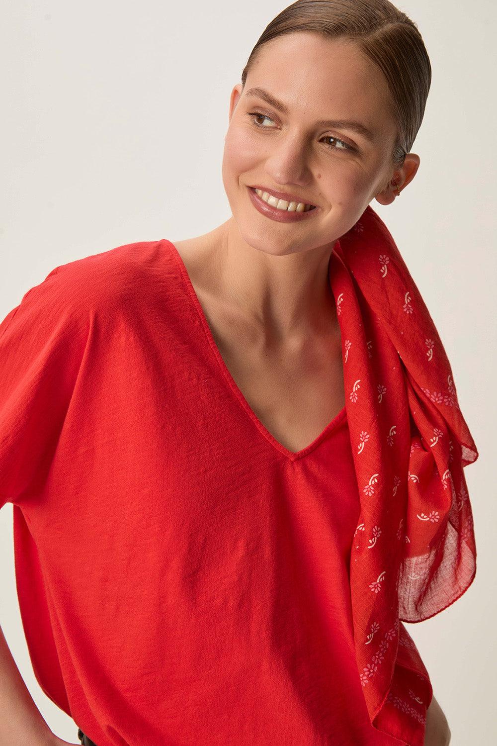 Des Petit Hauts Tee-shirt Zaeline Tomate