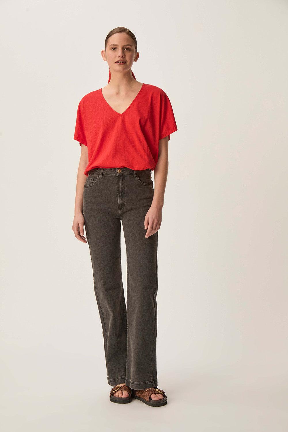 Des Petit Hauts Tee-shirt Zaeline Tomate