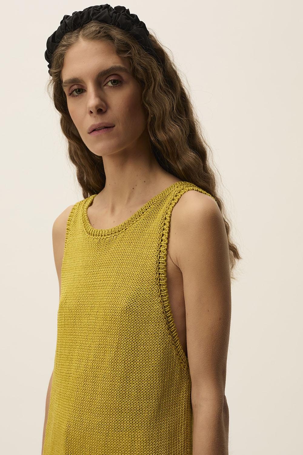 Des Petit Hauts Top Carlota Chartreuse