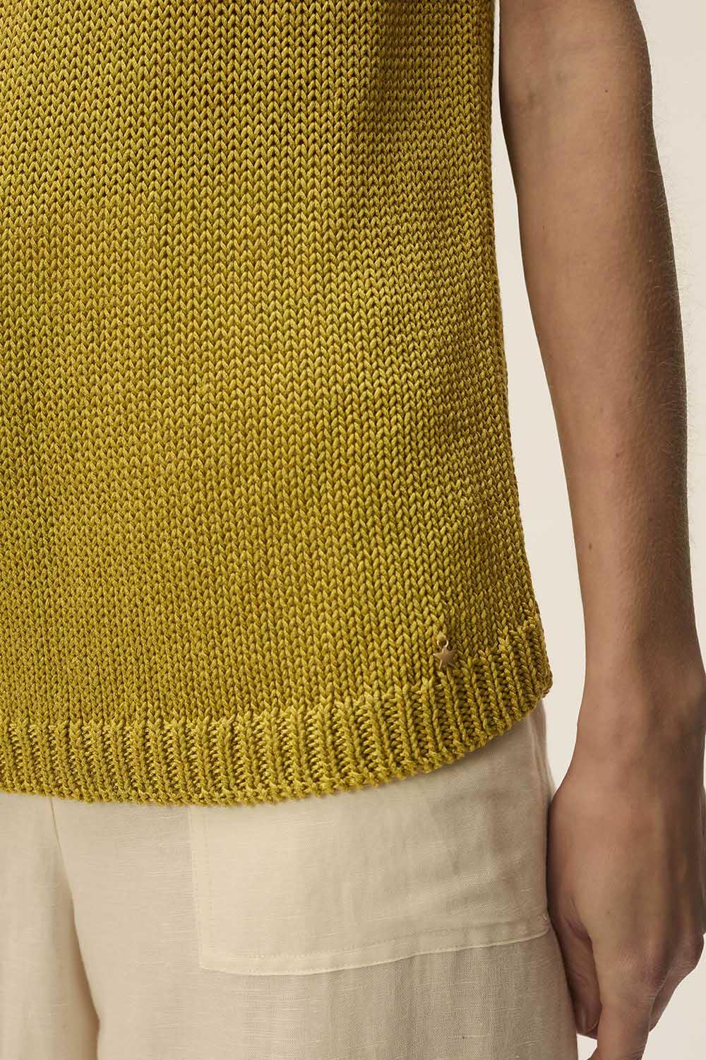 Des Petit Hauts Top Carlota Chartreuse