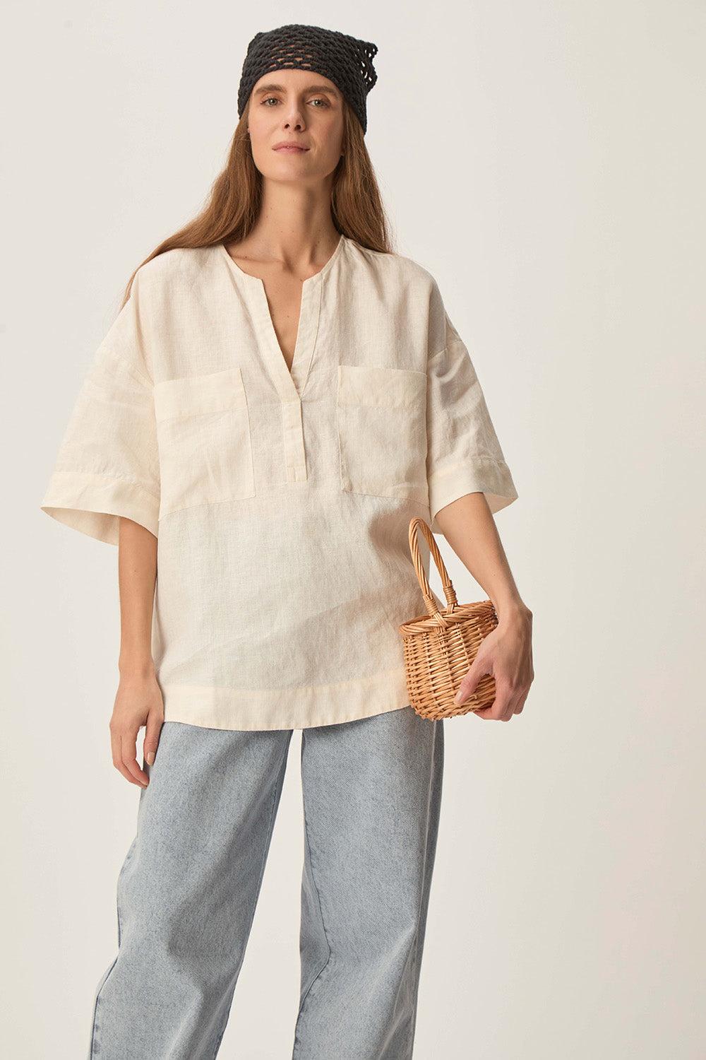 Des Petit Hauts Top Robin Ecru