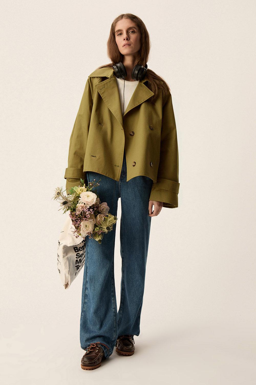 des petit hauts Trench Yeta Olive