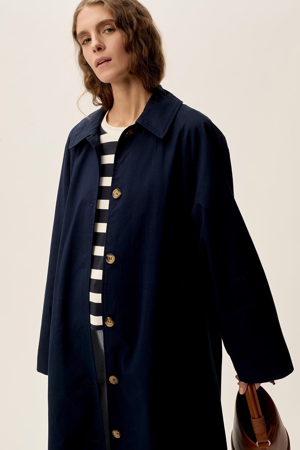 Des Petit Hauts Trench Yvette Marine