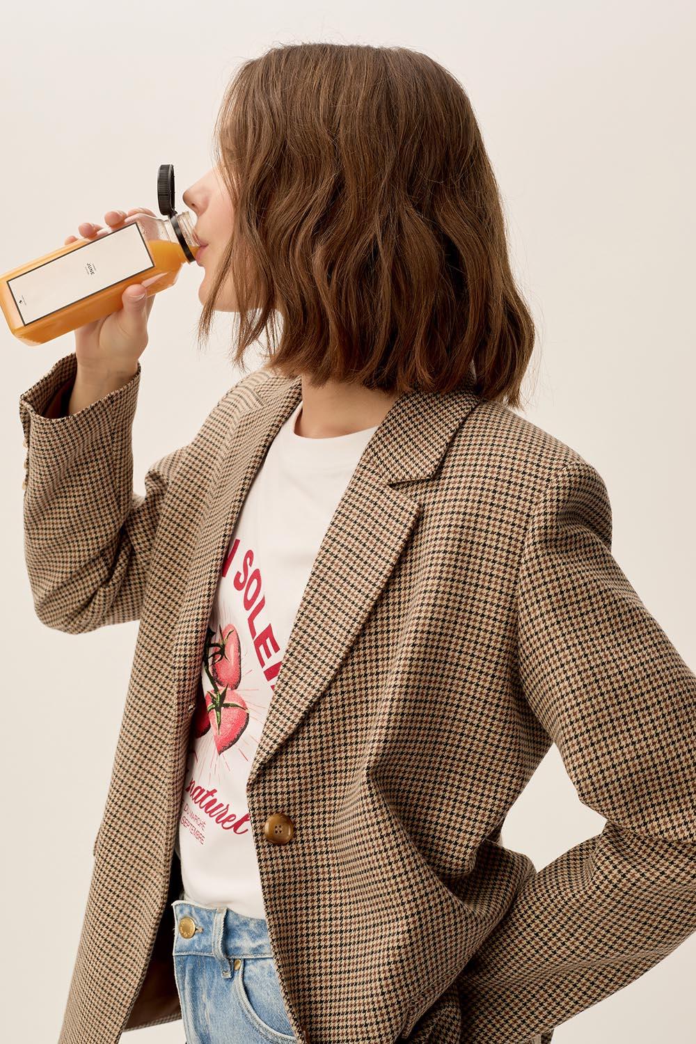 Des Petit Hauts Veste Simone Caramelo