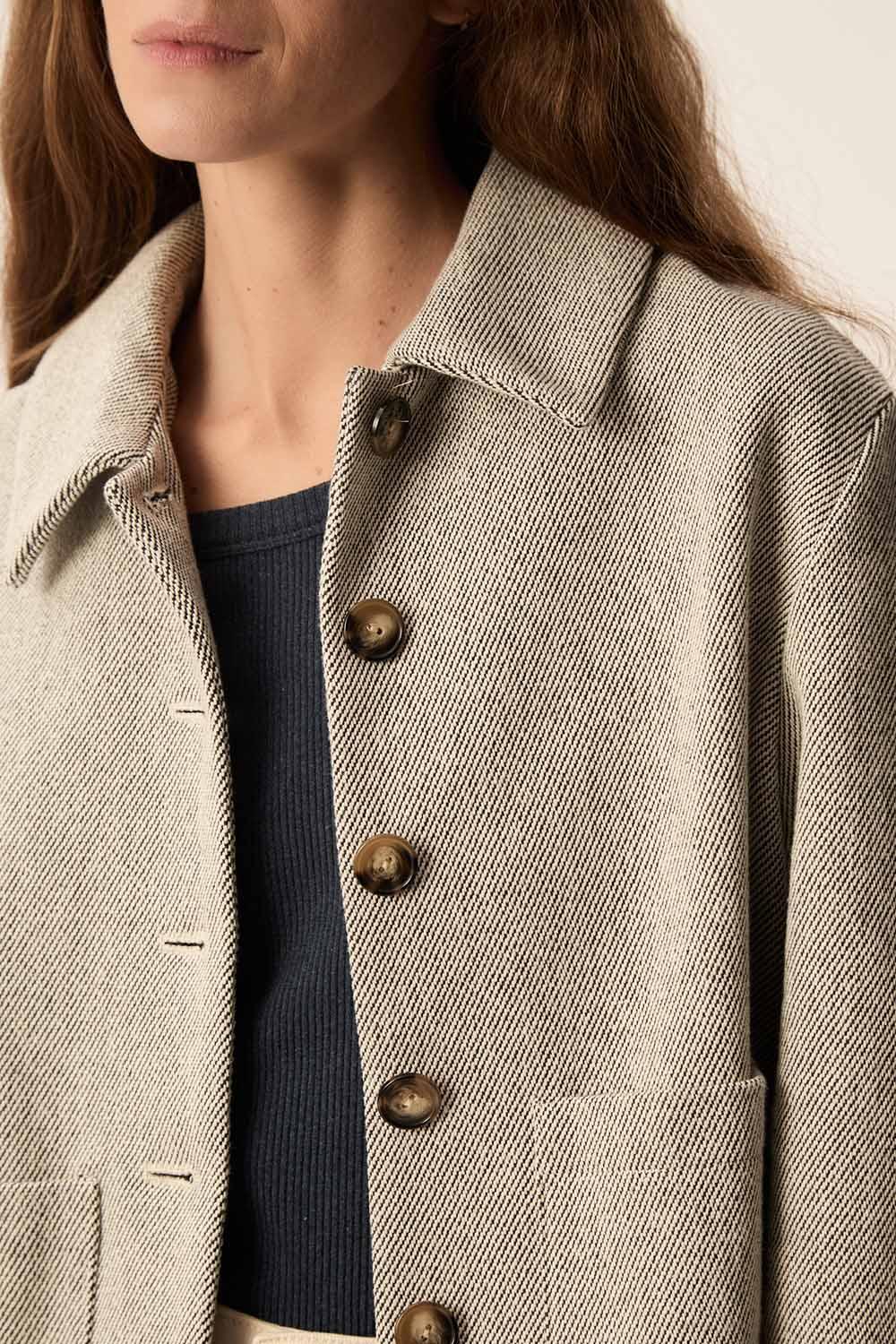 Des Petit Hauts Veste Yaelle Creme/Noir