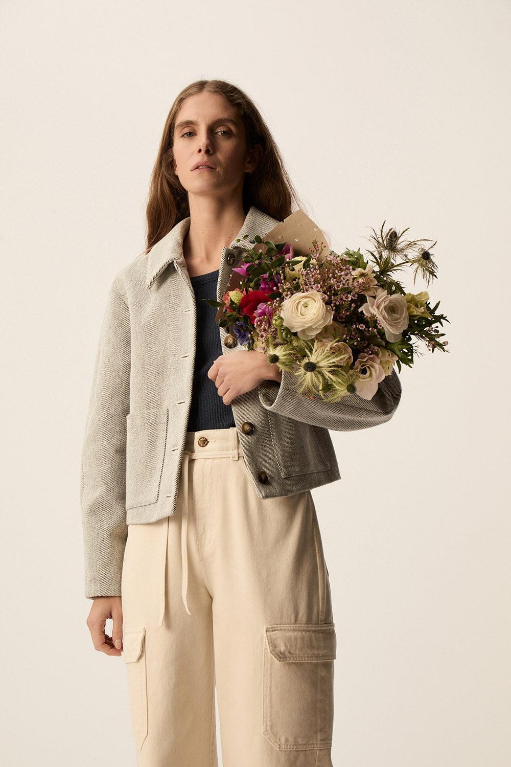 des petit hauts Veste Yaelle Creme/Noir