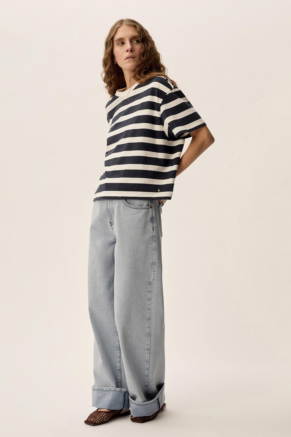 des petit hauts Tee-shirt marinière Filma Marine/Ecru2