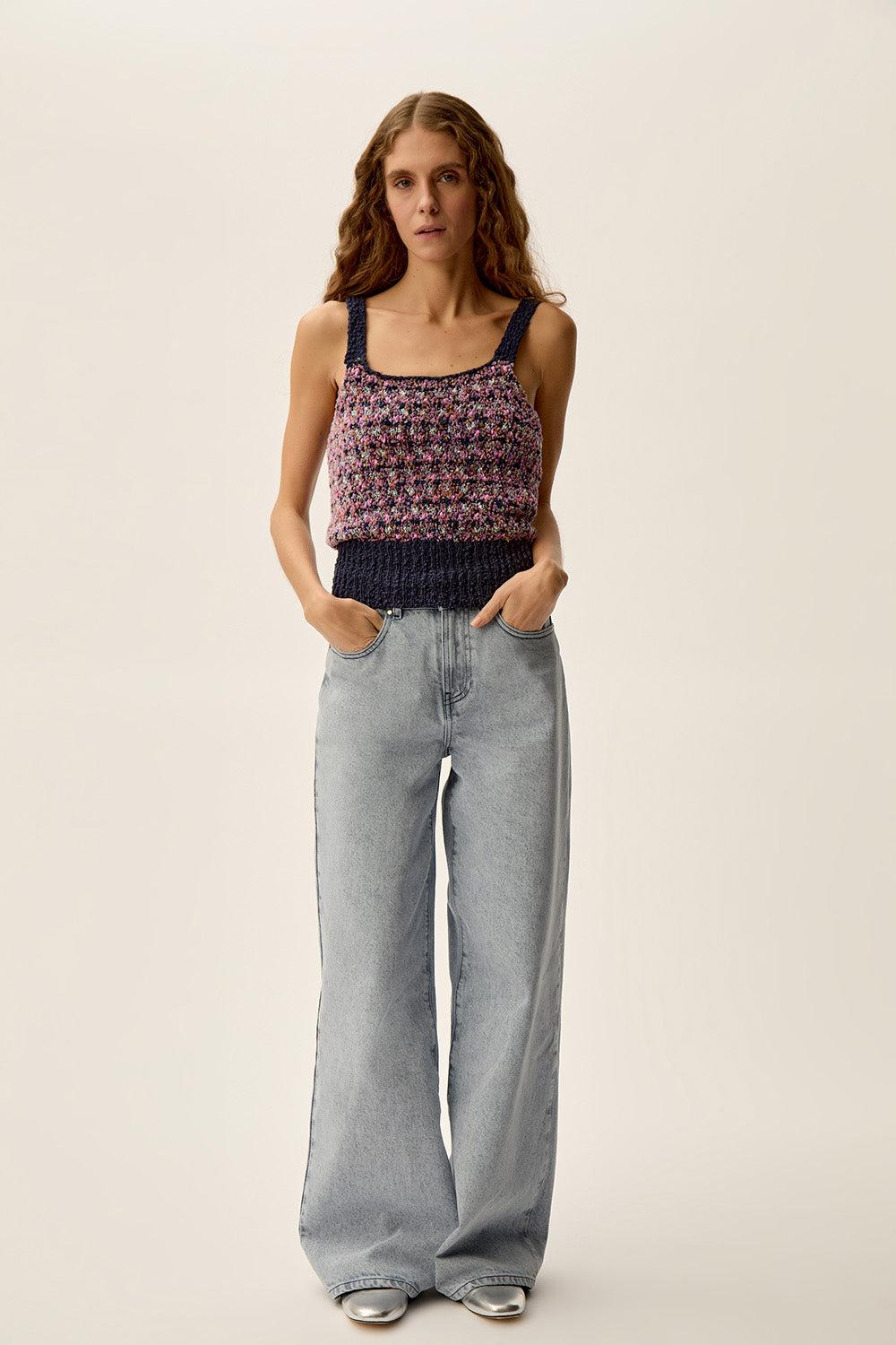 des petit hauts Top en maille Betty Multico Confettis