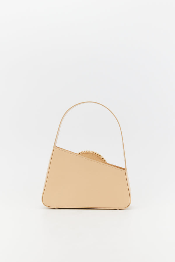D'estrëe Paris BEIGE Asymmetric Leather Passementerie Mini Bag