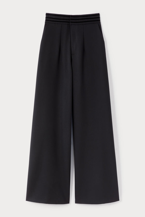 d'estrëe paris BLACK Wide-leg pants with a tailored fit