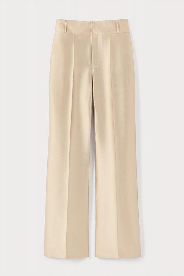 d'estrëe paris BEIGE Satin Flared Pants
