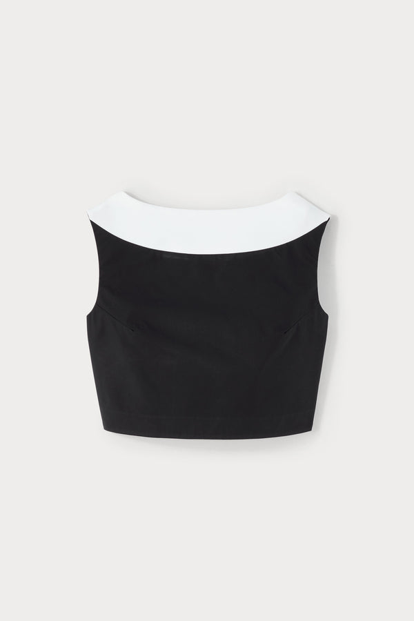 d'estrëe paris Black and white cropped top
