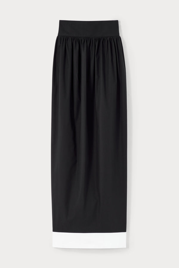 d'estrëe paris Black and white gathered long skirt