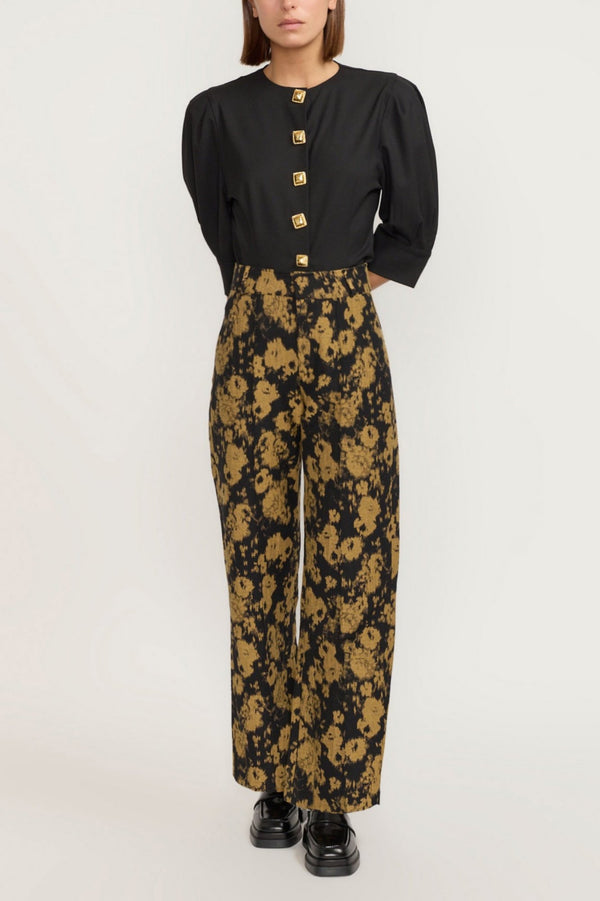 d'estrëe paris BLACK Blouse with Puff Sleeves