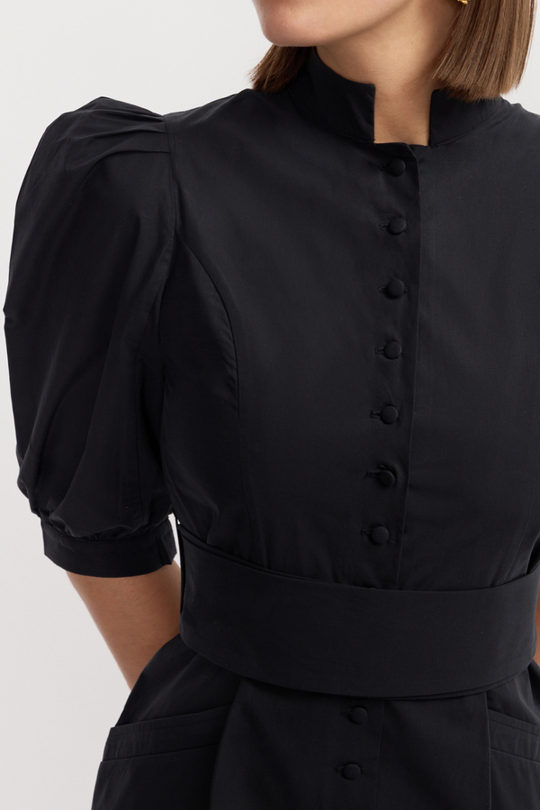 D'estrëe Paris BLACK Cotton Mini Dress