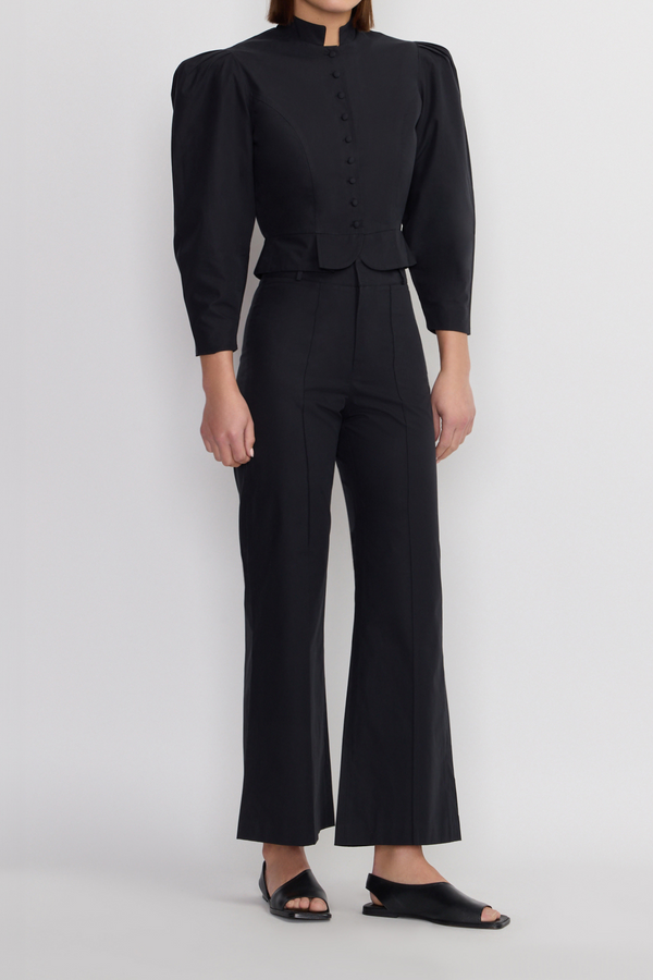 D'estrëe Paris BLACK COTTON SHORT JACKET