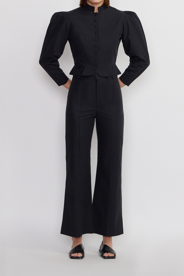 D'estrëe Paris BLACK COTTON SHORT JACKET