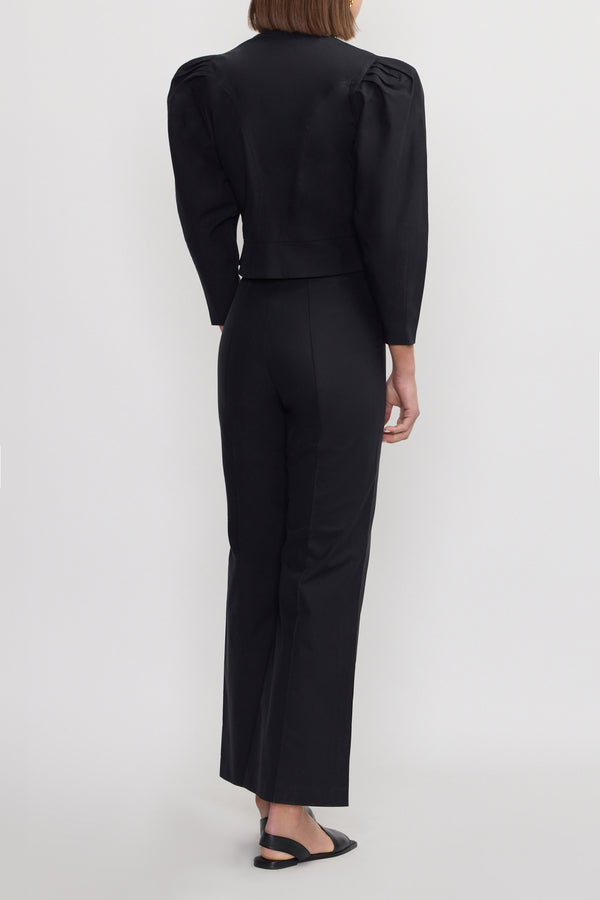 D'estrëe Paris Black Cotton Straight Pants