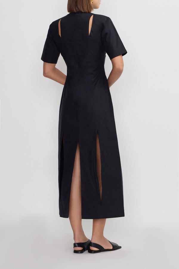 D'estrëe Paris Black Cut-out Long Dress