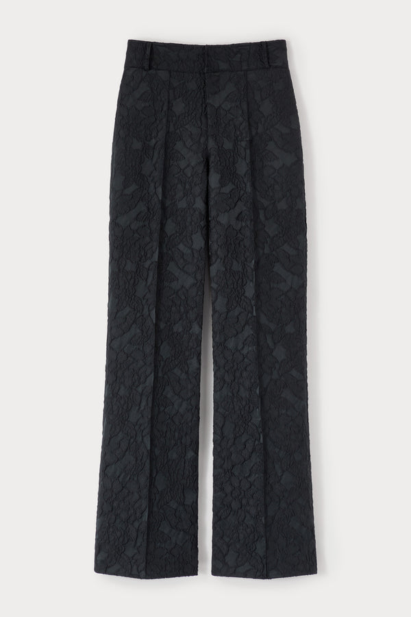 d'estrëe paris Black Embossed Flared Pants