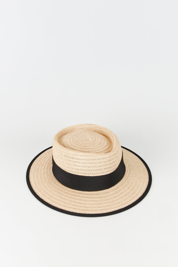 D'estrëe Paris BLACK Gerhard Straw Hat