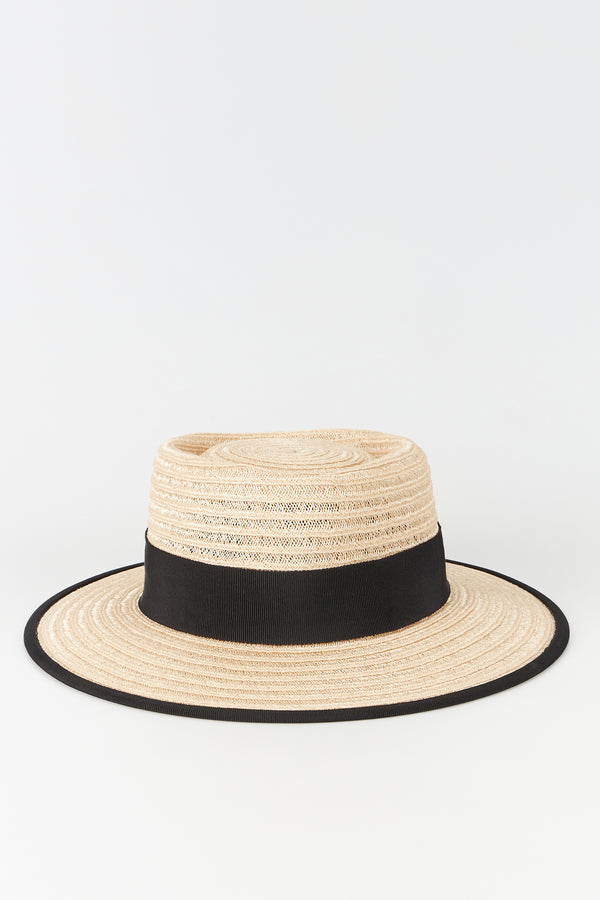 d'estrëe paris BLACK Gerhard Straw Hat