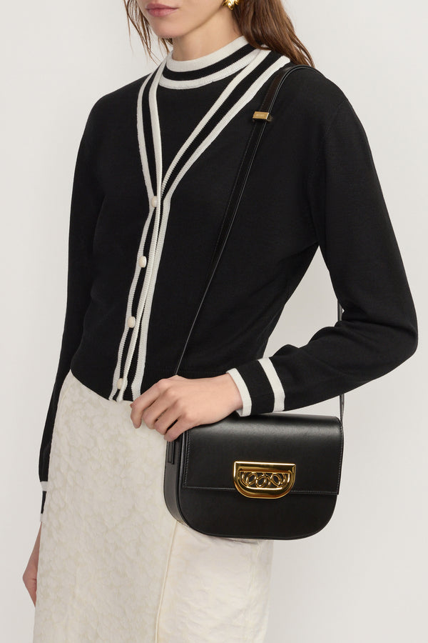 D'estrëe Paris BLACK & WHITE Cropped Cardigan