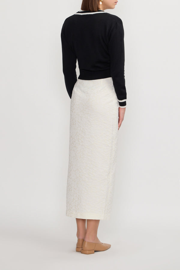 D'estrëe Paris BLACK & WHITE Cropped Cardigan