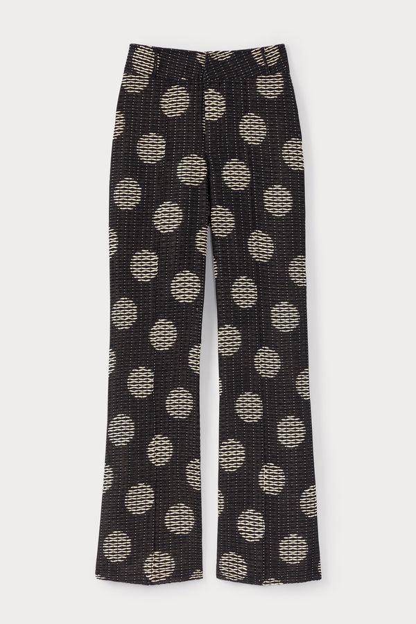 d'estrëe paris BLACK & WHITE Textured Flared Pants